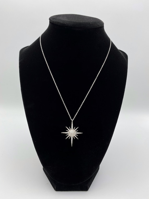 Silver North Star Necklace, Silver Star Necklace, North Star