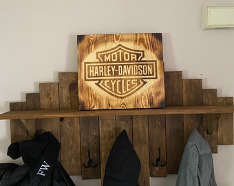 HARLEY壁掛け 木製 ハーレーダビッドソン HARLEY DAVIDSON 壁掛け 木製
