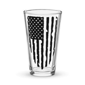 Vaso de pinta con la bandera estadounidense envejecida