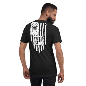 Golfing T-Shirt with American Flag Background