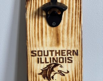Southern Illinois University "SIU" Wall Mounted Bottle Opener