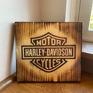 Harley Davidson Sign / Wall Art Decor - Wood (Free Shipping)