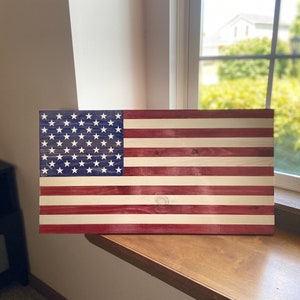 Wood American Flag (25x13) - Free Shipping