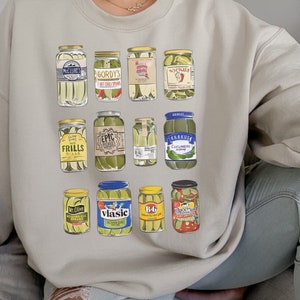 Pickles Sweatshirt, Pickle Lovers Hoodie, Cool Pickle Sweatshirt, Crewneck, Funny, Foodie Unisex Sweater Novelty Christmas Gift Pickle Gift