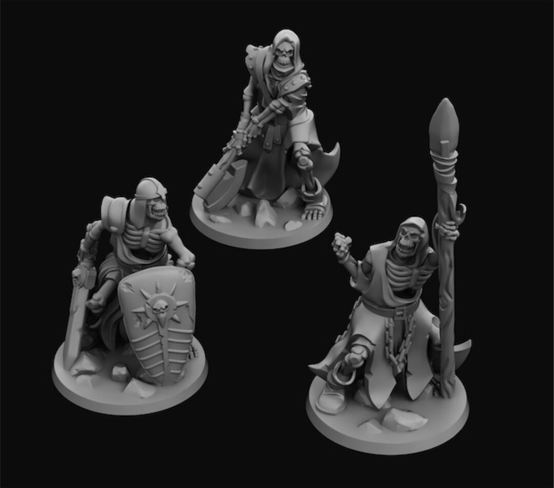 Skeletons A1 Miniature Dnd Pathfinder RPG Resin - Etsy