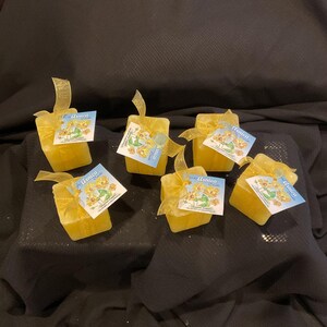 Arnica Hand poured square candle, Yellow candle , fragrant essential oils , Aromatherapy candle, made in Alaska, Lighted Forest, votive