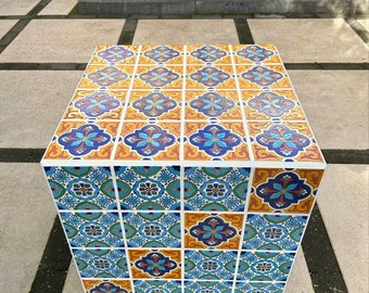 Handmade tiled cube | Tunisian tiles