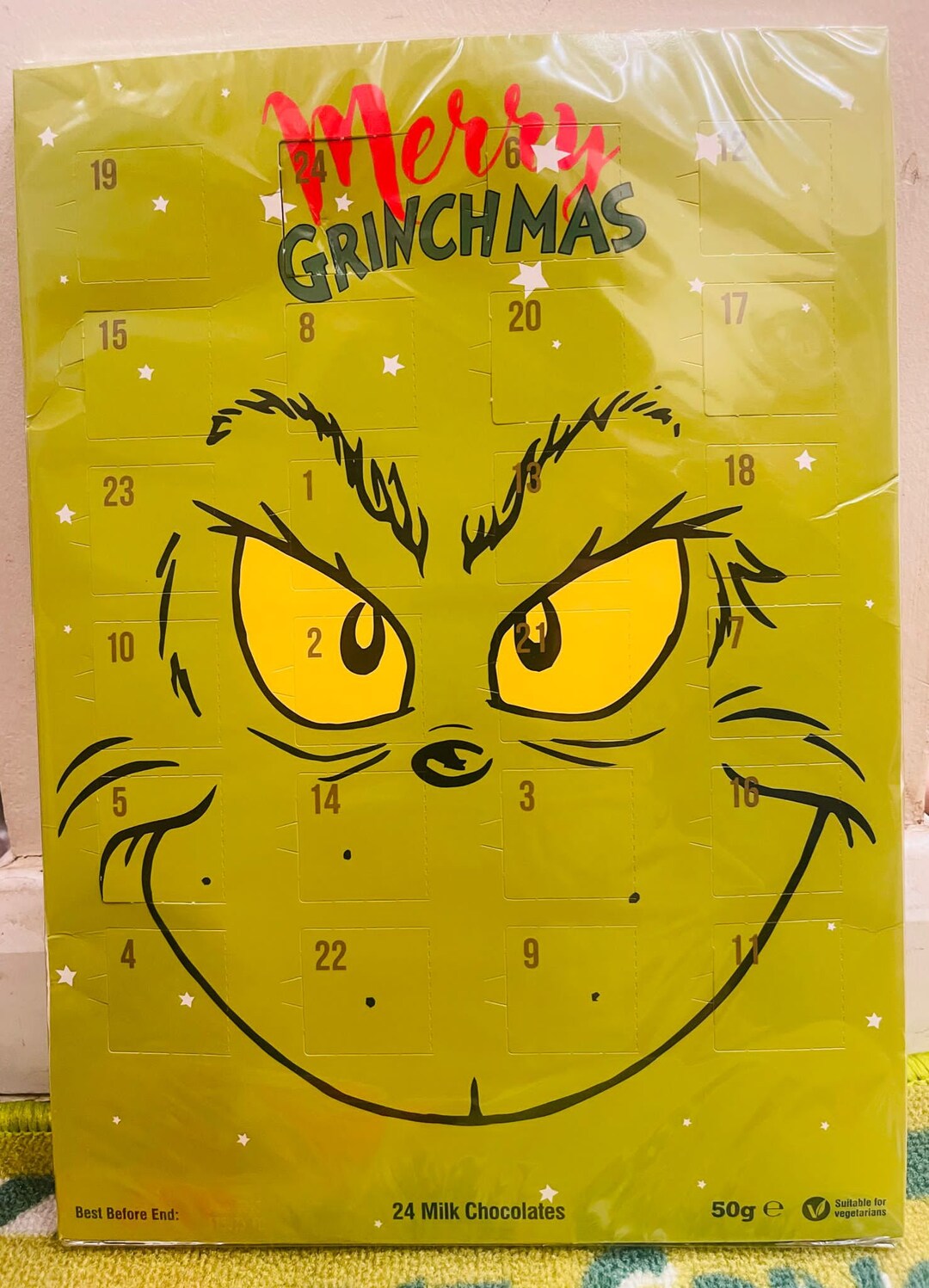 Grinch Chocolate Advent Calendar Kids Adult Grinch Advent Etsy