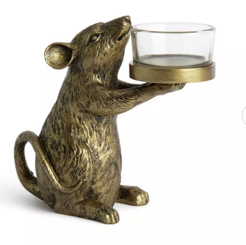 Gold Mouse Tealight Candle Holder Mouse Tea Light Holders Etsy
