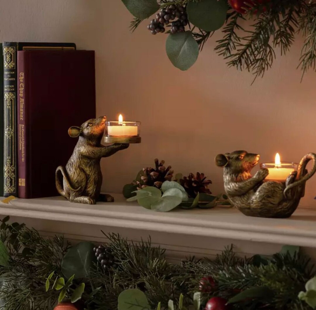 Gold Mouse Tealight Candle Holder Mouse Tea Light Holders Etsy