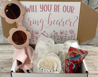 Ring Bearer Proposal Gift Box for Girls: Personalized Keepsake Set