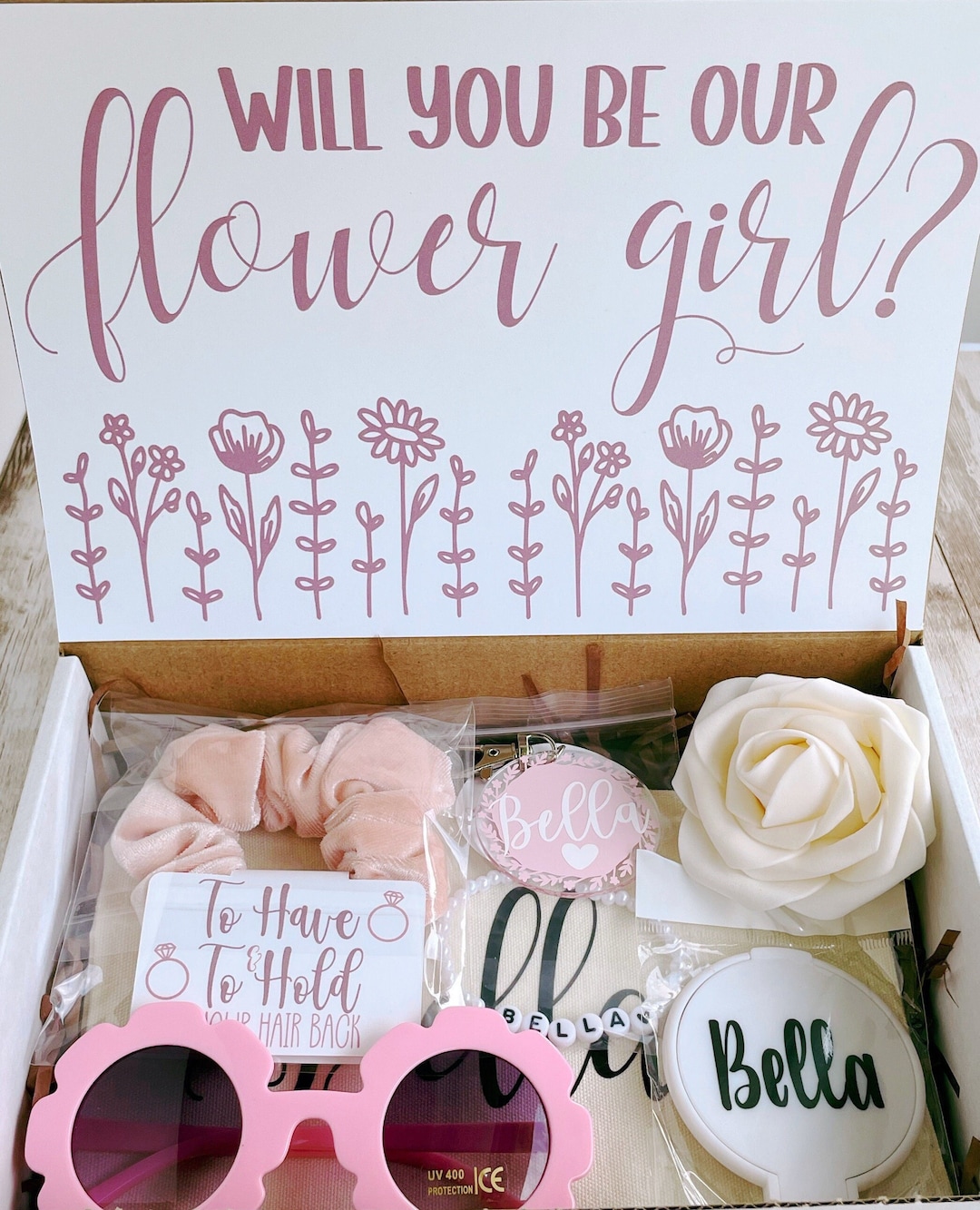 Flower Girl Proposal Gift Box, Junior Bridesmaid Proposal Gift Box, Flower Girl Thank You Gift