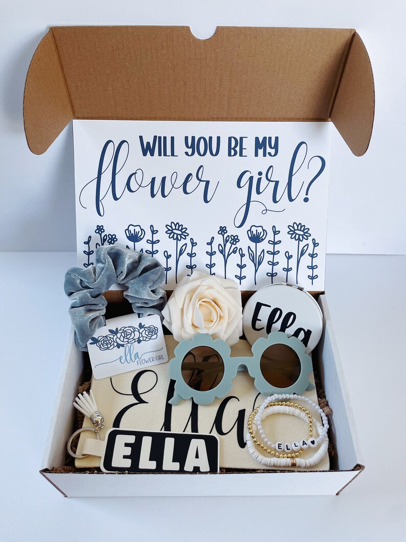 Flower Girl Proposal Box Flower Girl Gift Personalized Gift Etsy