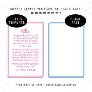 Personalized College Gift Card Book, High School Graduation image 3