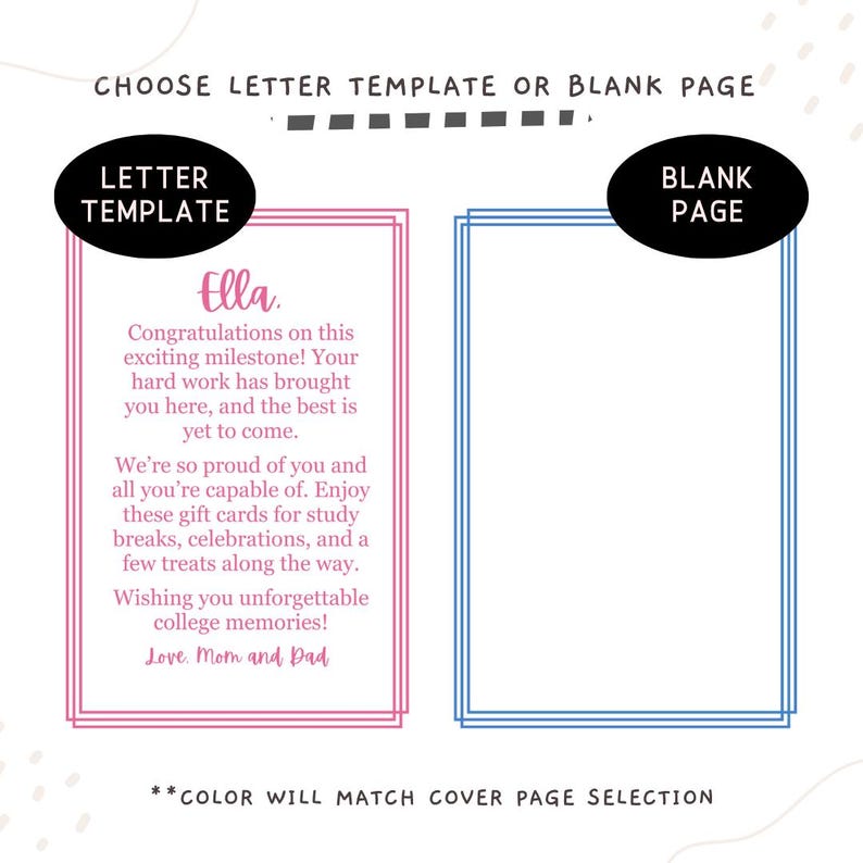 Personalized College Gift Card Book, High School Graduation image 3
