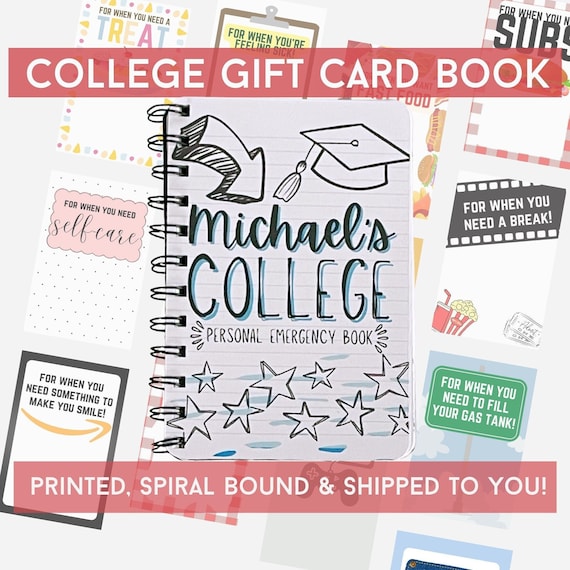 Personalized College Gift Card Book, High School Graduation