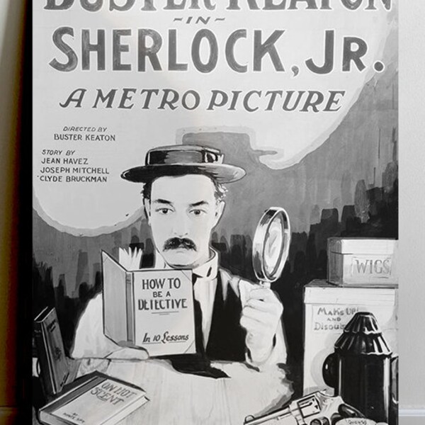 Sherlock Jr Buster Keaton Vintage Movie Poster Print | Classic Film Wall Art | Gloss Finish Sherlock Jr Wall Decor