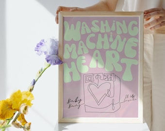 Washing Machine Heart Lyric Poster, Be The Cowboy Album Art Print, Mitski Song Poster, Digital Downloadable Art Print, Indie Music Lovers