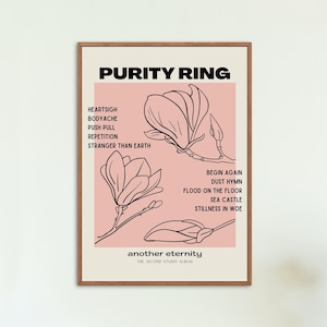 Vintage Purity Ring &#39;Another Eternity&#39; Album Poster, Purity Ring Tour Digital Art Print, Electronic, Dance, Indie Music Downloadable Art