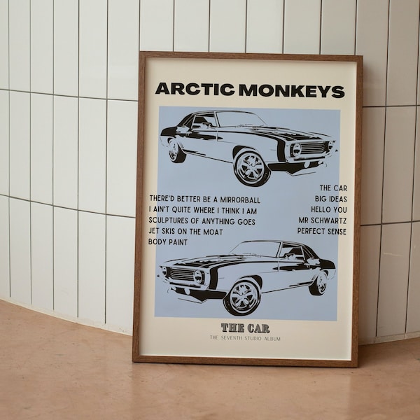 Vintage Arctic Monkeys The Car Album Poster, Arctic Monkeys Band Tour Aesthetic Poster, Pop Indie Alternative Music Lovers