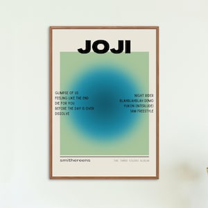 Vintage Joji Smithereens Album Poster, Joji Tour Aesthetic Poster, Pop Indie Music Lovers, Trendy Music Poster for Wall Decor, Dorm Room