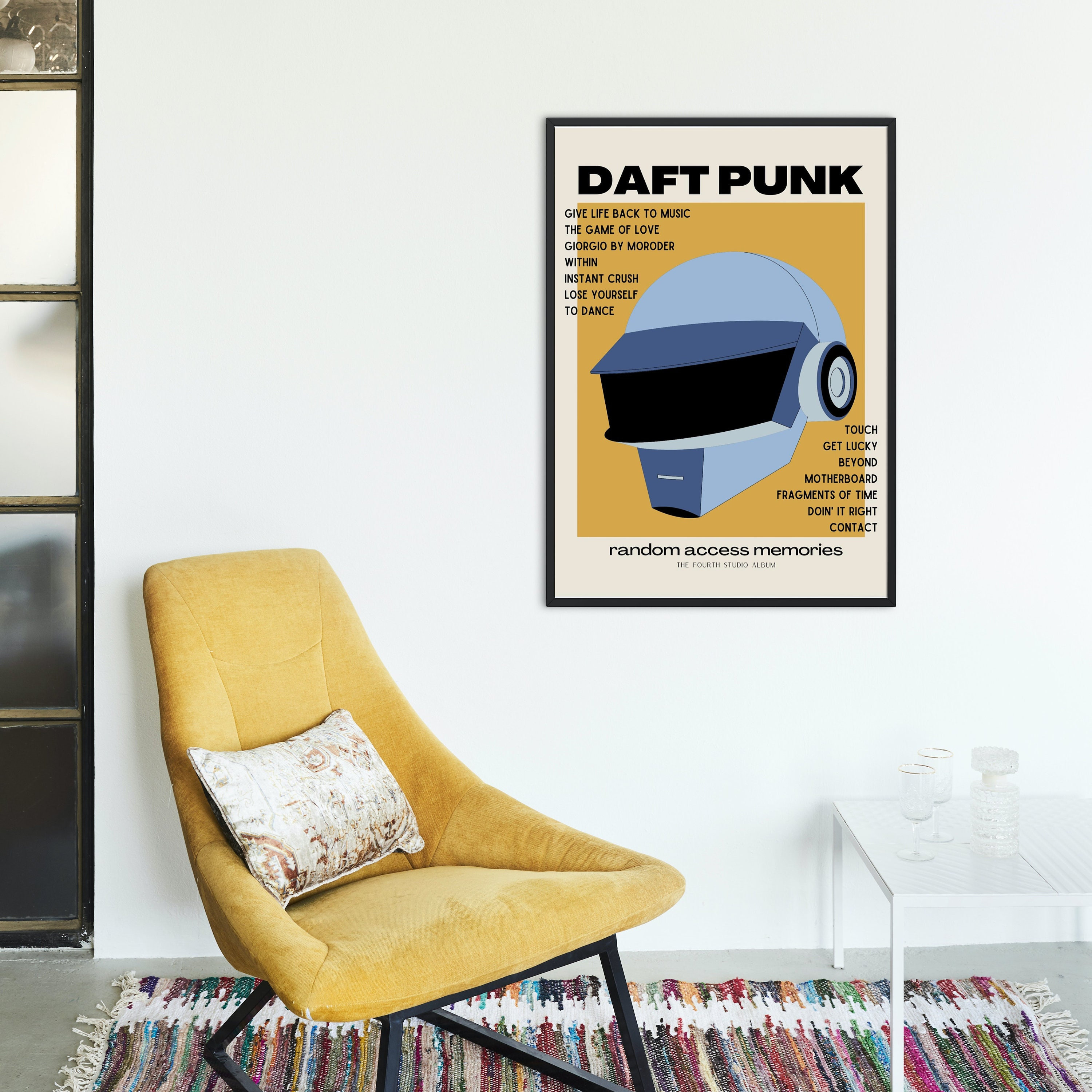 Daft Punk Give Life Back To Music Lyrics Poster Canvas –