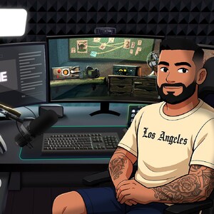 Black white game room | Twitch animated stream screen | | starting screen | Twitch animation cozy overlay | Streaming Twitch | customizable image 8
