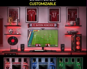Soccer customizable stream screen | Football Theme Twicth Overlay | starting screen | vtuber background