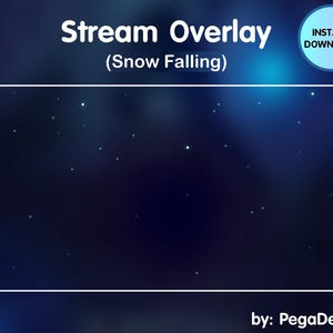 Falling Snow | Animated Twitch Stream Overlay | Dust Particles | Floating Calming Particles | Streaming twitch | cozy overlay Christmas