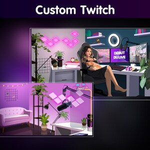 ADD-ON Customization Fee | Twitch Stream Screen | Emotes| Game room | image 4