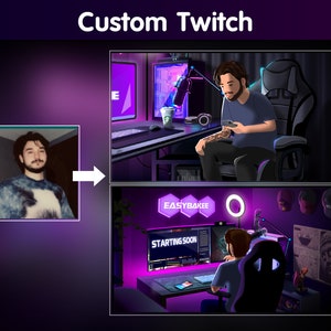 ADD-ON Customization Fee | Twitch Stream Screen | Emotes| Game room | image 3