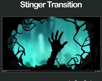 Zombie hand Stinger Transition Screen | Stream Overlay | Twitch transition | Horror