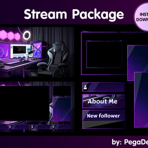 Stream Package Lofi game room, Animated Twitch Overlays, Stream decoration screen , cozy, Vtubers, Discord
