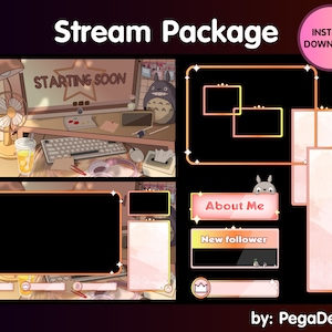 Animated Stream Package Lofi game room, Animated Twitch Overlays, Stream decoration game room, cozy, OBS, Vtubers, Discord
