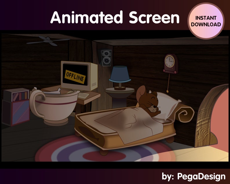Tom Overlay 4x Animated Stream Screen | Tom&jerry | Animal | Cozy Game Room | Game ...