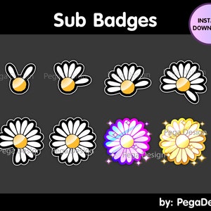Daisy sub badges / Twitch sub bit badges / Sub badges