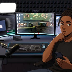 Black white game room | Twitch animated stream screen | | starting screen | Twitch animation cozy overlay | Streaming Twitch | customizable image 9