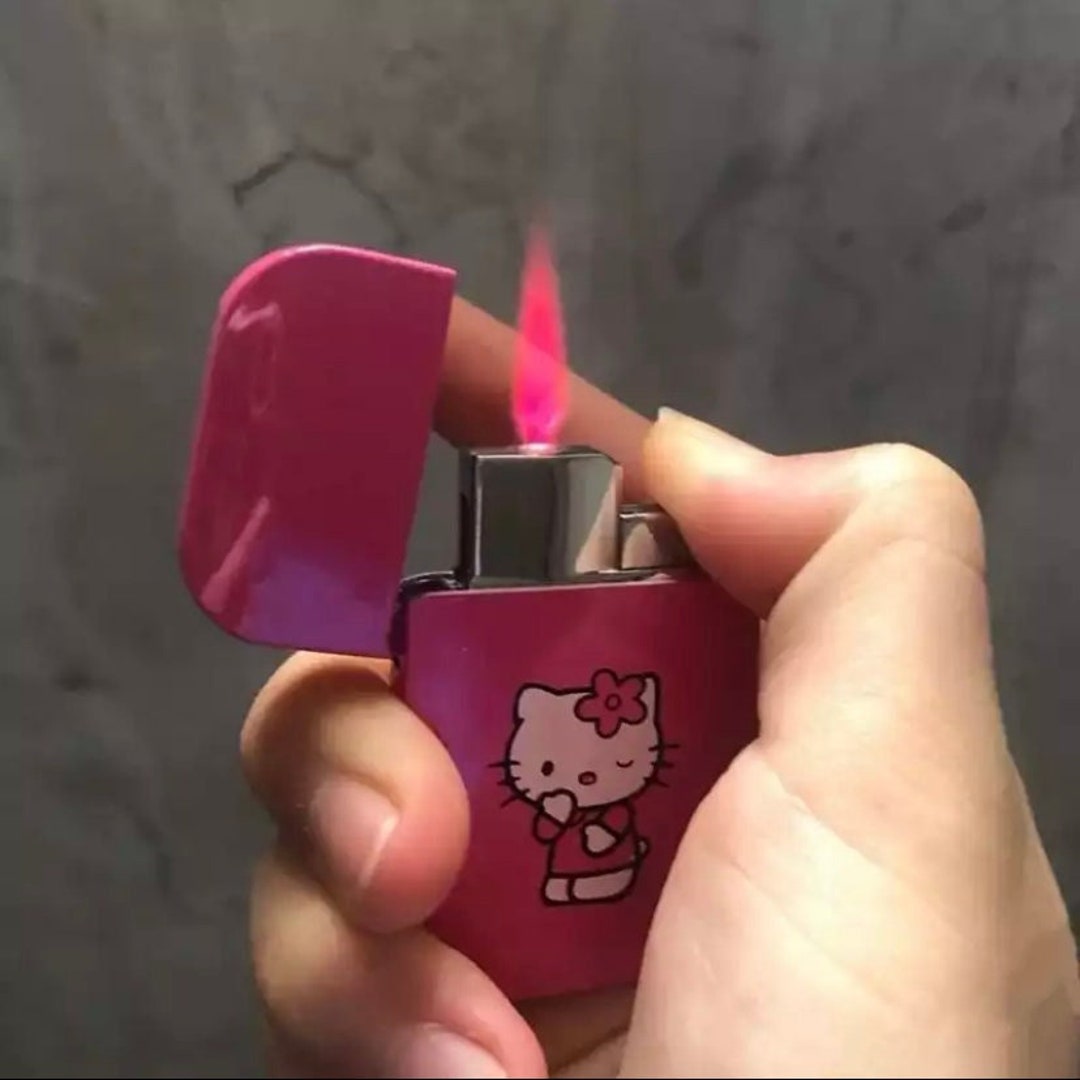 Pink Refillable Hello Kitty Lighter Y2k Sanrio Etsy