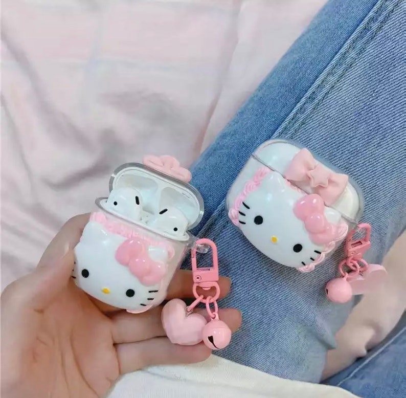 3D Hello Kitty Airpods Case Sanrio for Airpods 1 2