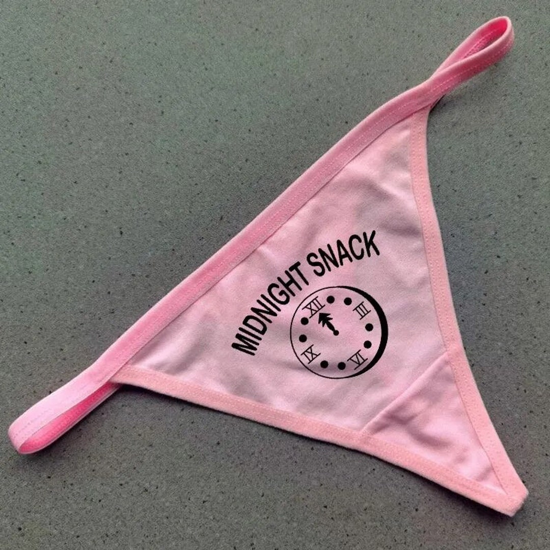 Midnight Snack Sexy Slogan Print Knickers Slut Quote Thongs Etsy