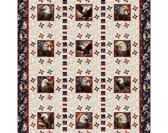 Stars Around Quilt Kit - Throw Version - from QT Fabrics featuring their 1776 collection