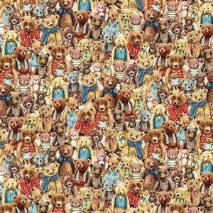 Much Loved Bear - by Michael Miller Fabrics - Here, Bear and Everywhere - by the yard and free shipping!