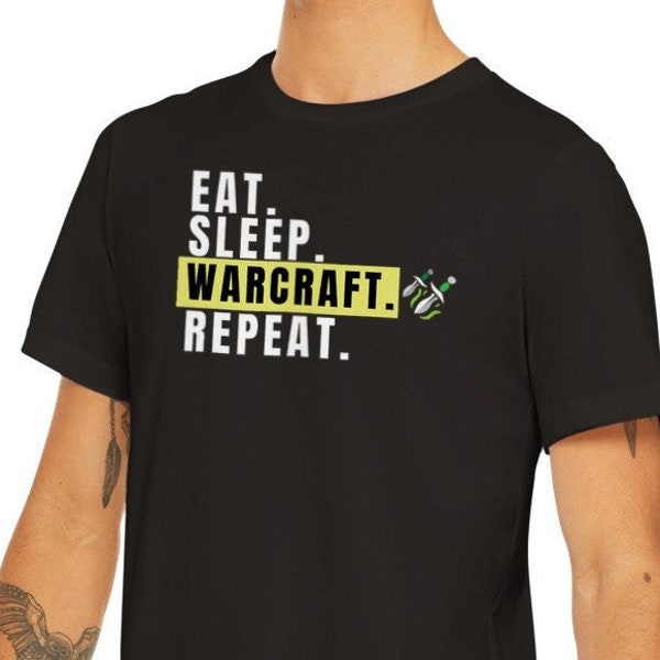 Rogue World of Warcraft T-Shirt - Eat Sleep Repeat gamer WoW class icon symbol black shirt christmas birthday nerd geek gift him her