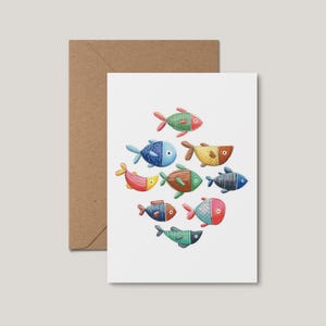 Carte de souhait - Poissons