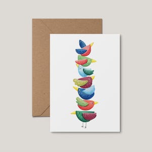 Carte de souhait - Oiseaux