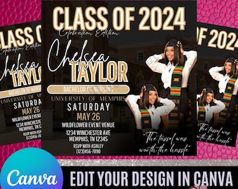 Class of 2025; Graduation Flyer; 2025 Grad Flayer; Grad Party Flyer; DIY Flyer