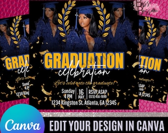 Class of 2024 Celebration Flyer; Graduation Flyer; 2024 Grad Flayer; Grad Party Flyer; DIY Flyer