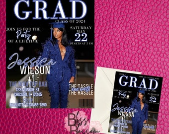 Graduation Magazine Invitation; Class of 2024; Graduation Flyer; 2024 Grad Flayer; Grad Party Flyer; DIY Flyer