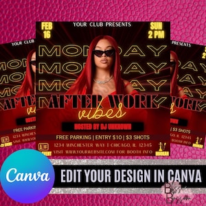 Paquete de folletos del Monday Club; Folleto de fiesta; Folleto de DJ