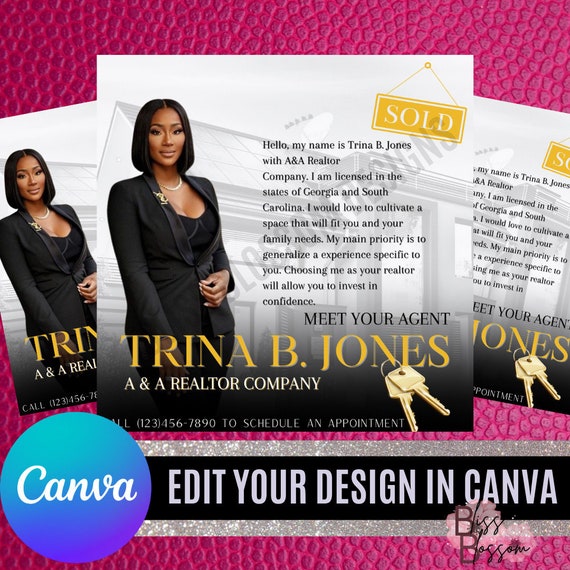 DIY Real Estate Agent Flyer; Real Estate Flyer; New Home Flyer; Home Buying Flyer; Home Girl Flyer